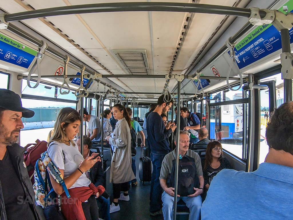 LAX remote boarding bus