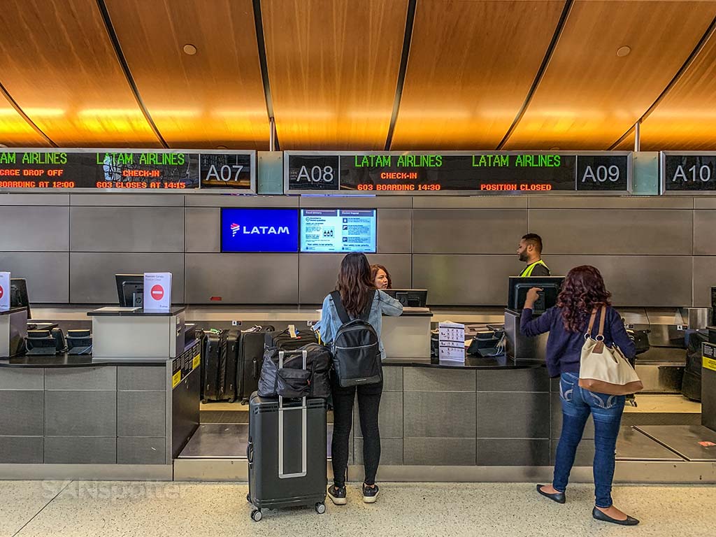 LATAM airlines check in counter LAX