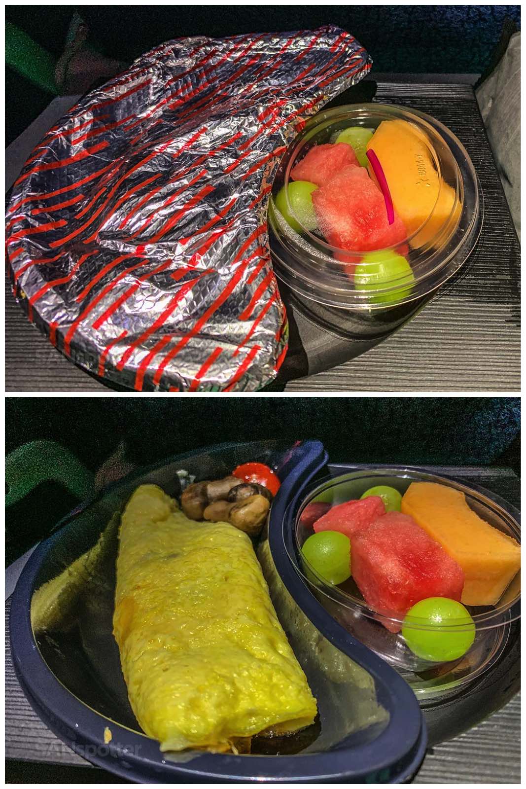 Latam Airlines breakfast