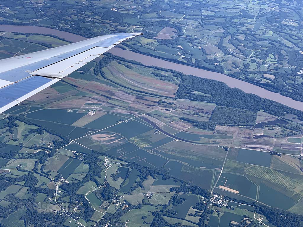 Flying over Mississippi River