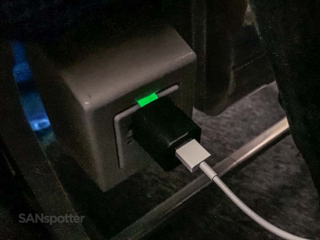 LOT Polish airlines electrical outlets