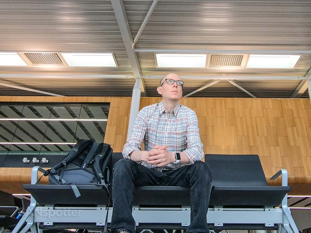 Sanspotter selfie Heathrow Airport