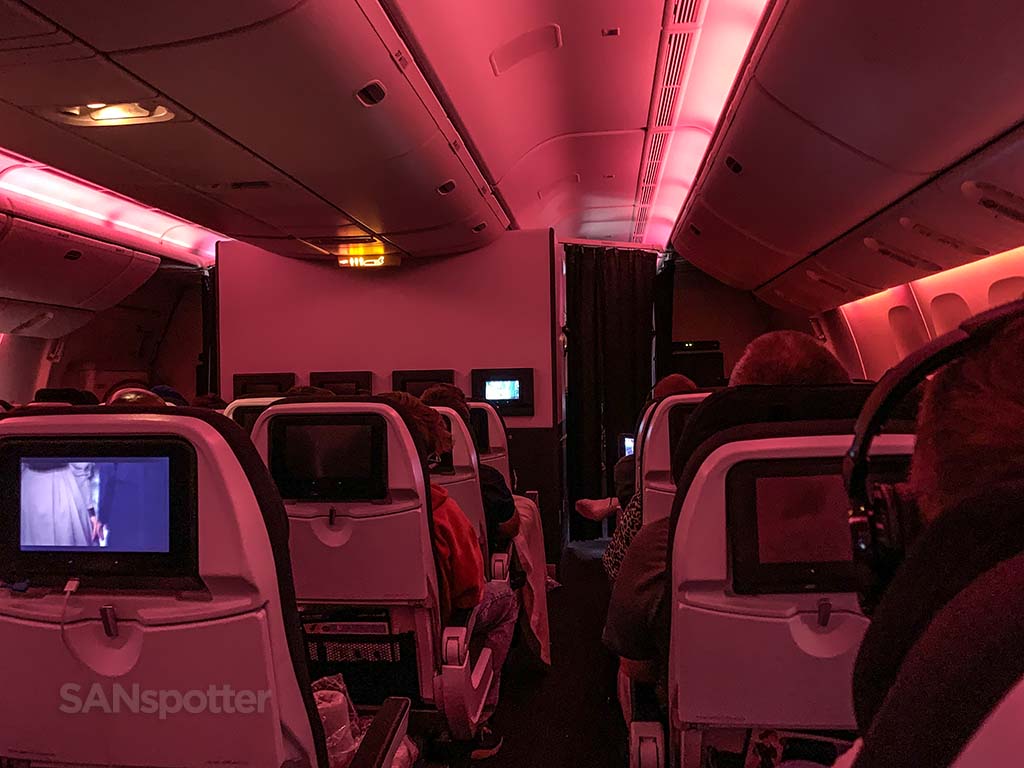 Air New Zealand mood lighting