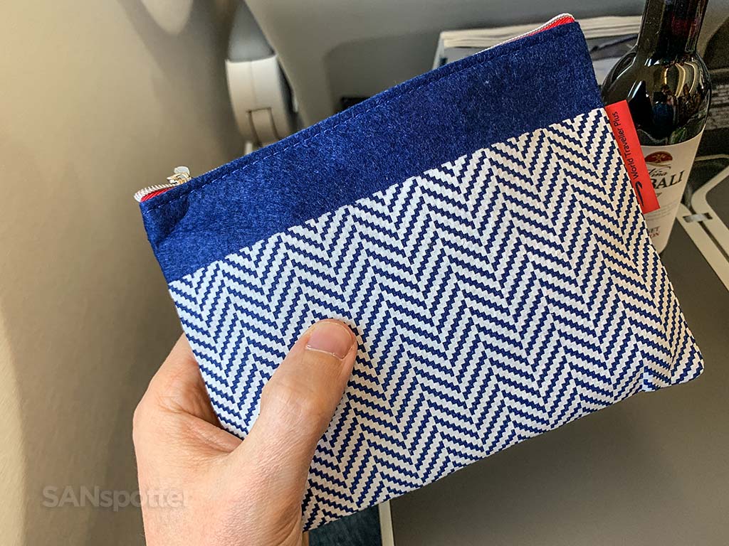 British Airways premium economy amenity kit