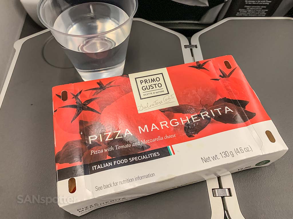 British Airways premium economy pre landing snack