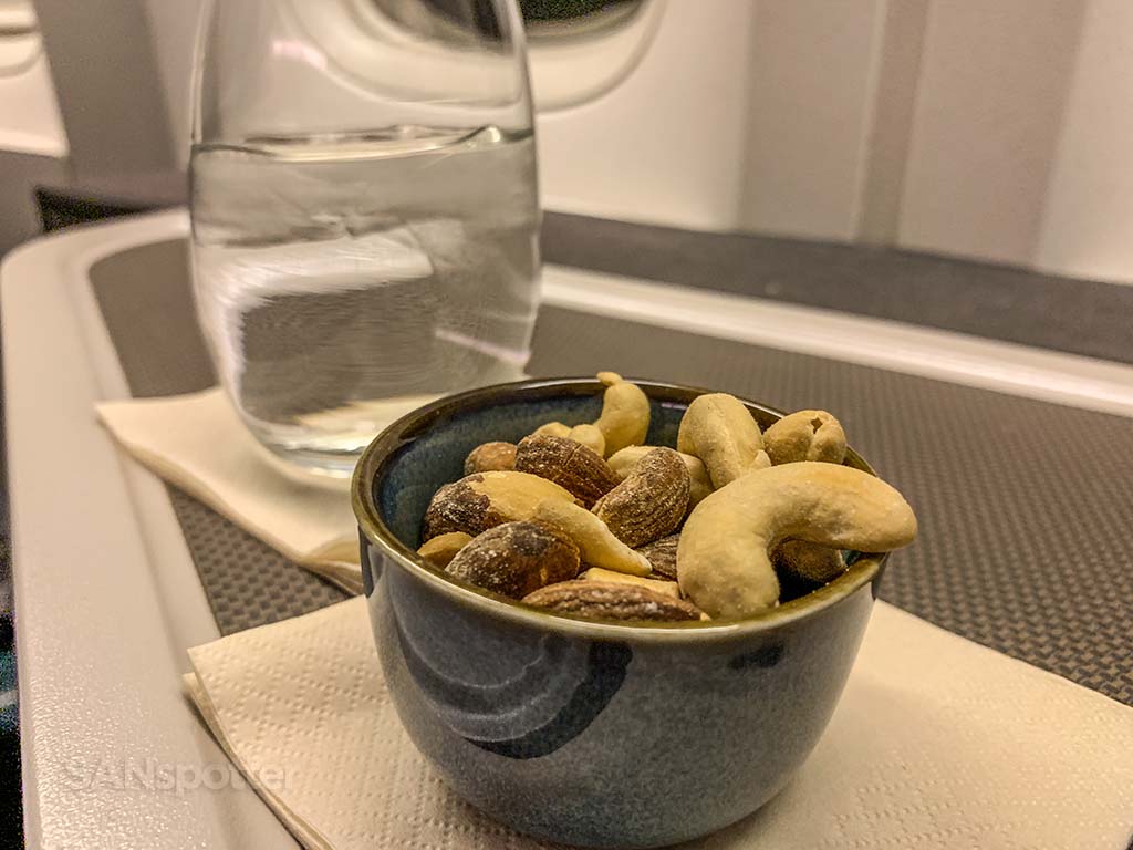 Cathay business class snack