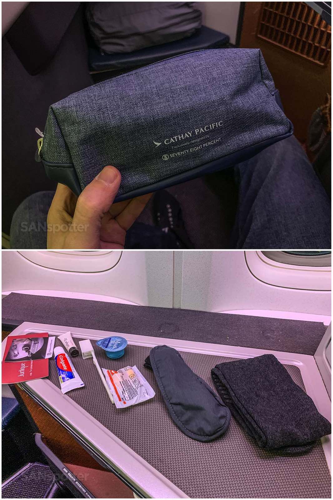 Cathay Pacific business class amenity kit