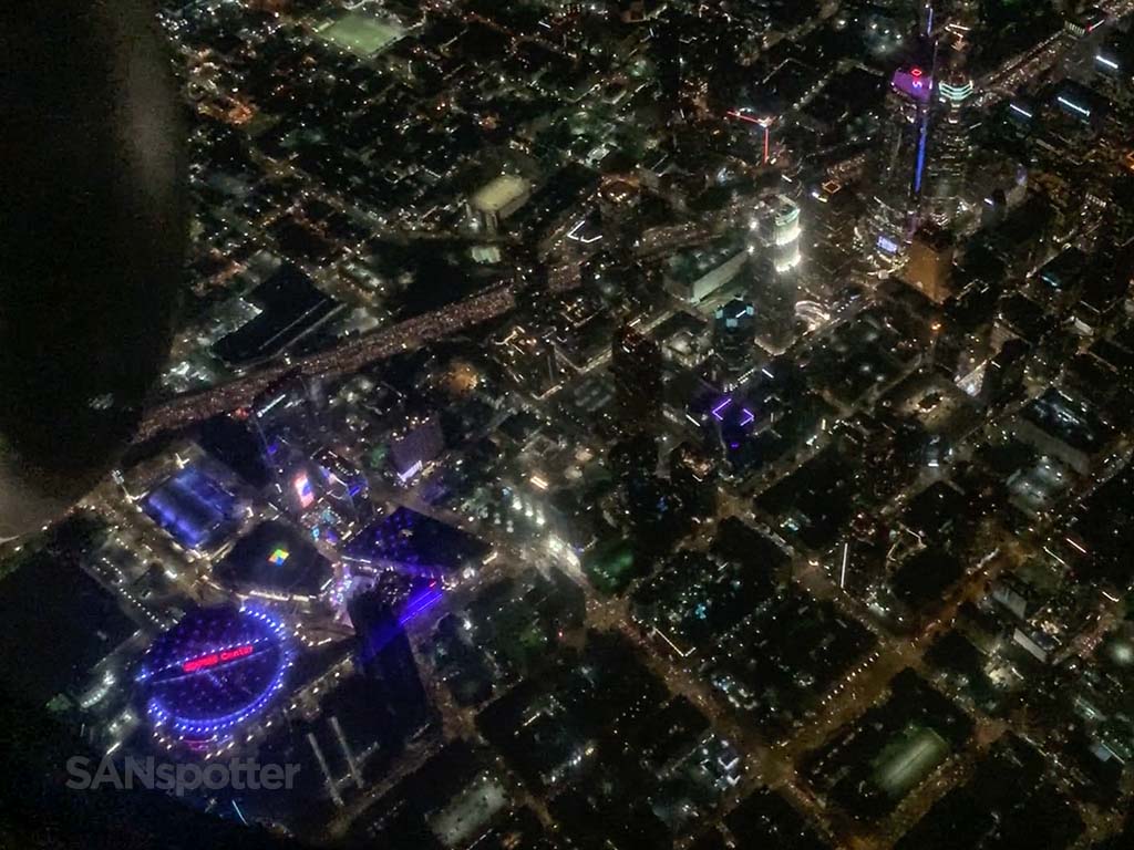 flying over downtown LA