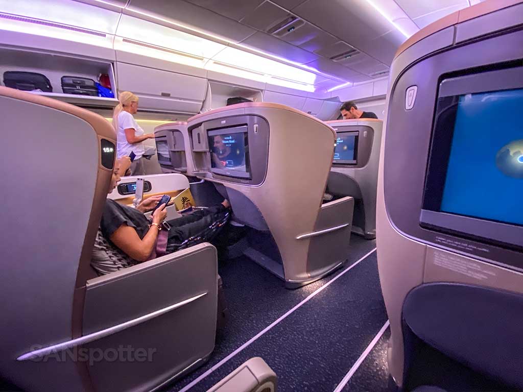 Singapore Airlines A350 Business Class cabin