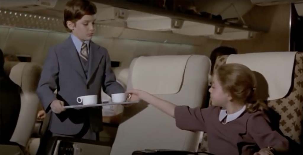 Airplane little boy coffee movie quote