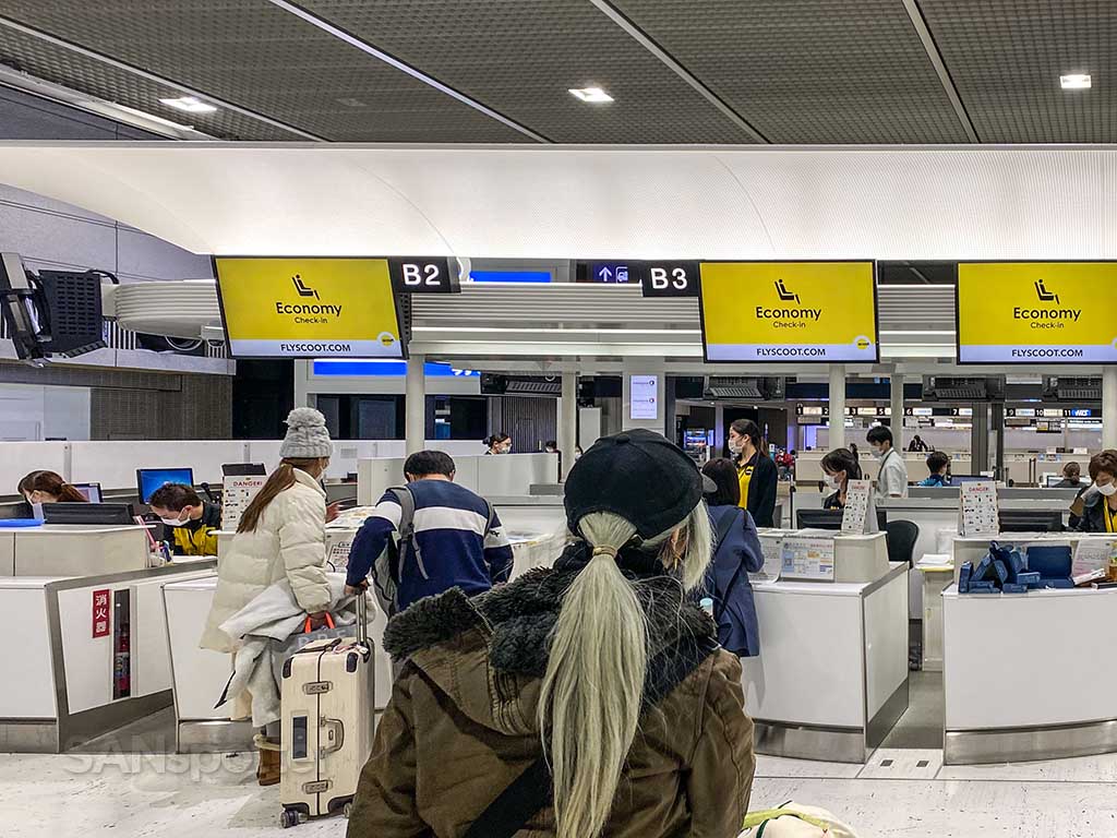 Scoot Airlines ticket counter NRT