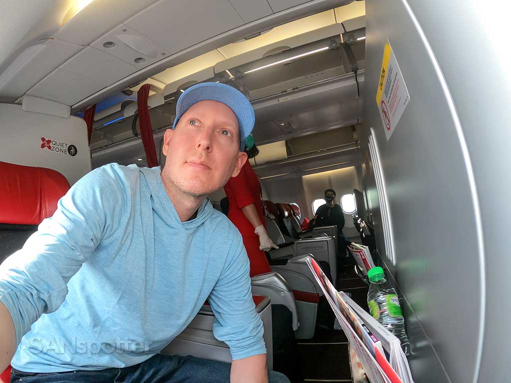 SANspotter selfie AirAsia X review