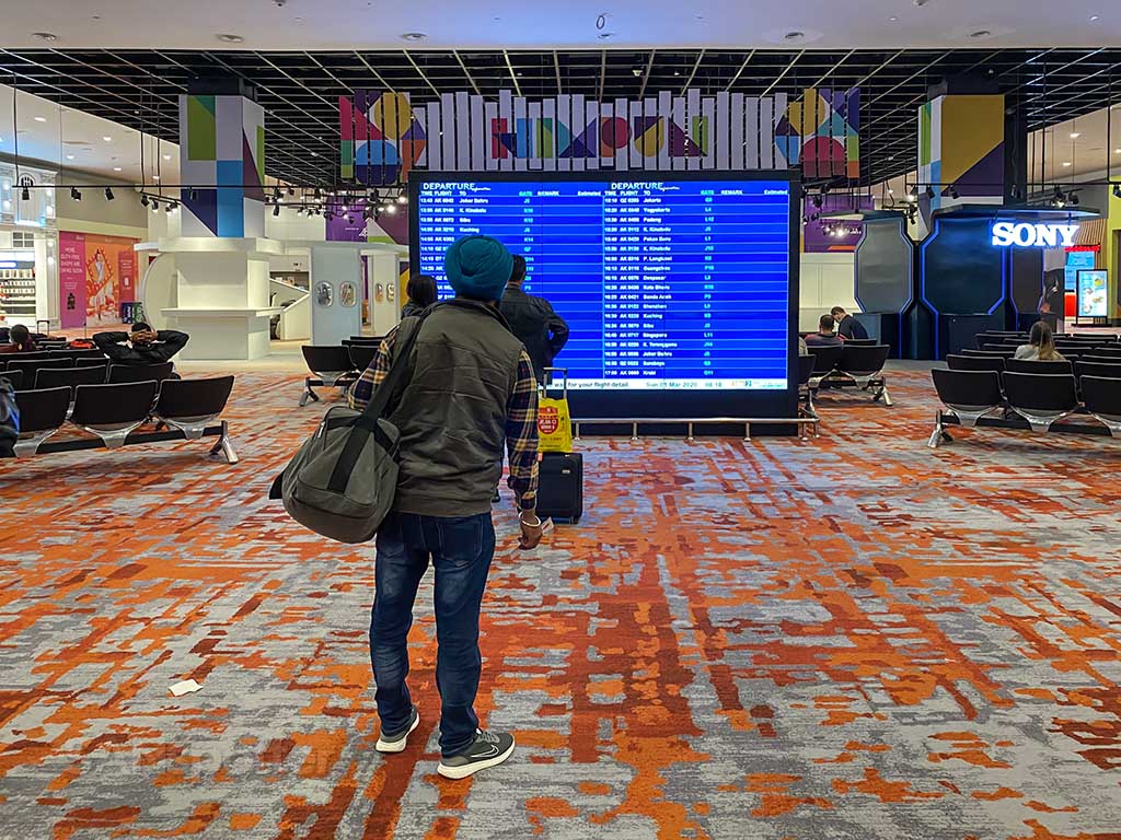 Kuala Lumpur departure board