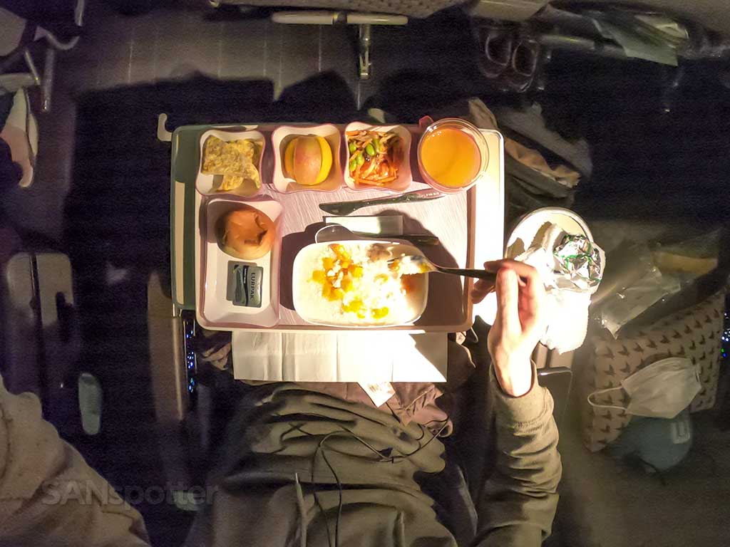 EVA Air Premium Air Premium refeição de pequeno-almoço económica