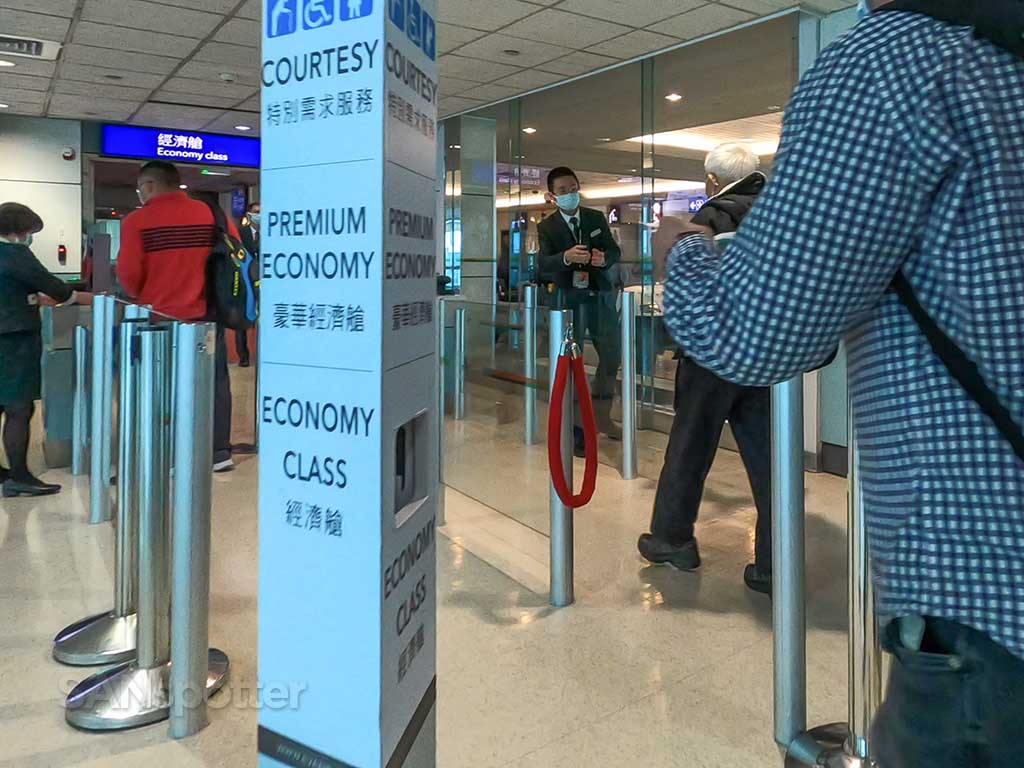 EVA Air Premium Economy boarding process