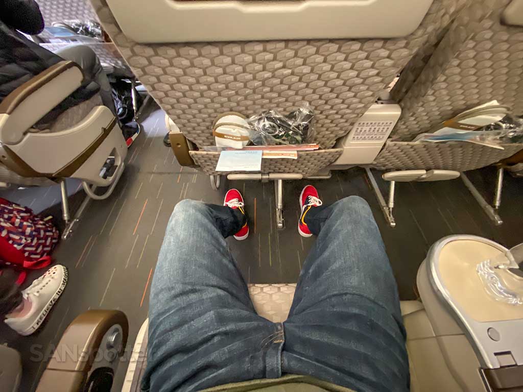 EVA Air Premium Economy leg room