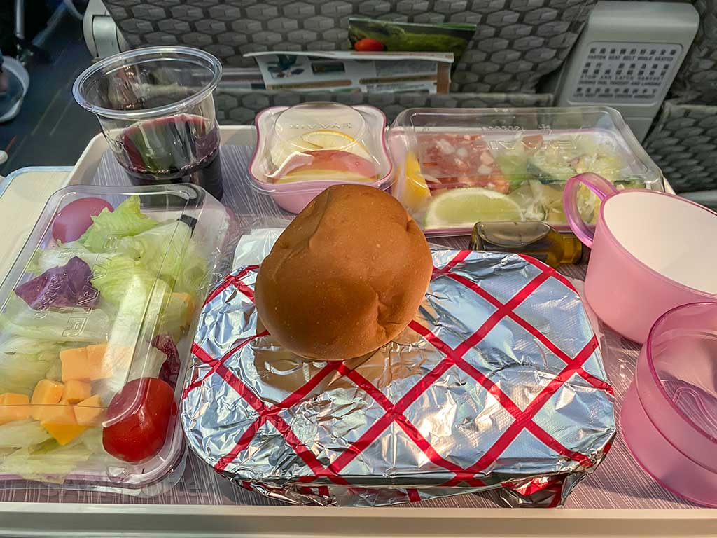 EVA Air Premium Economy meal