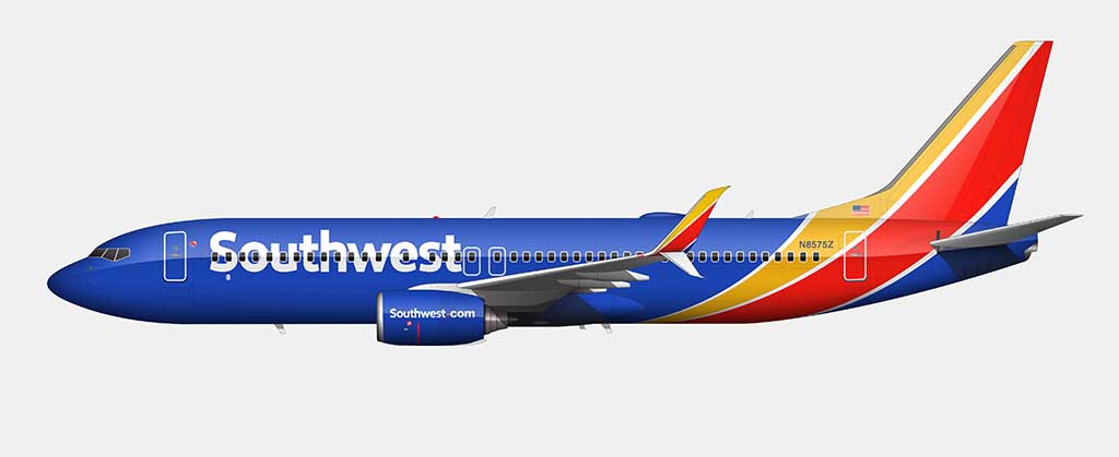 Southwest Airlines 737-800 livery