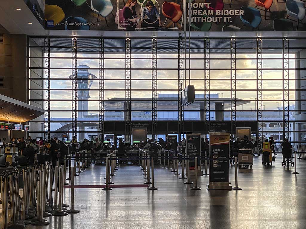 LAX international departures hall