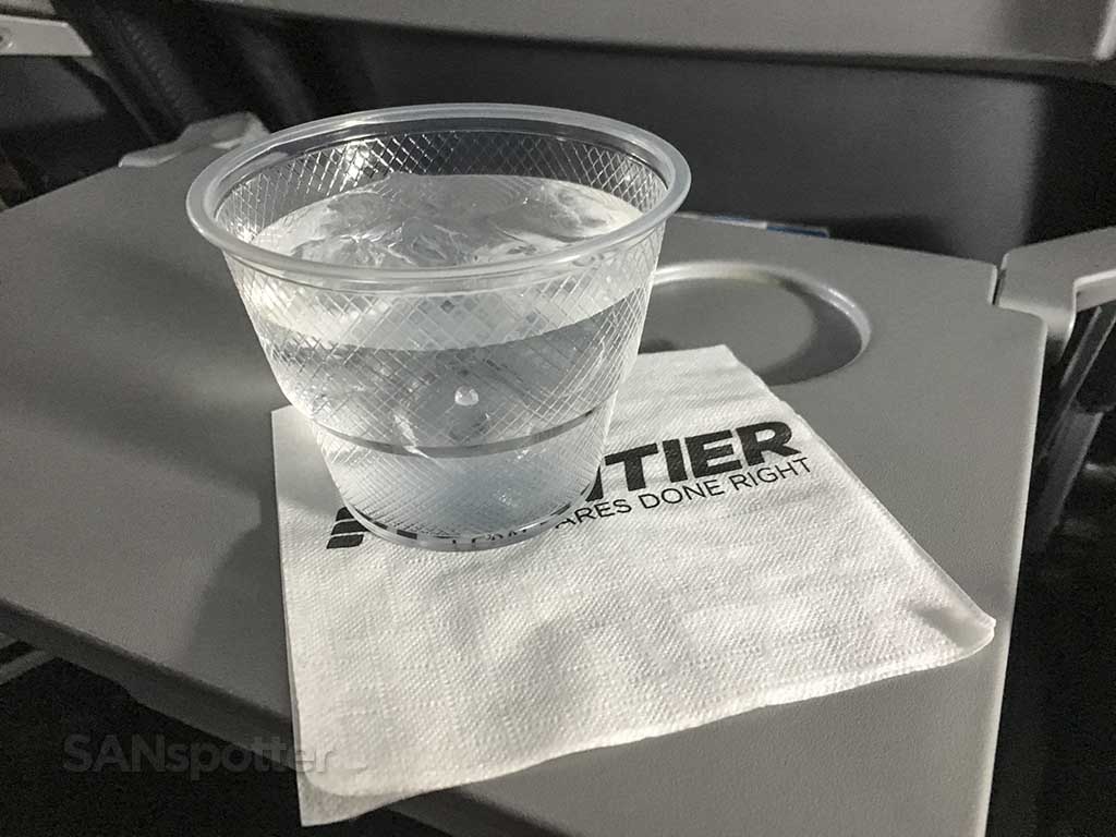 complimentary water frontier airlines