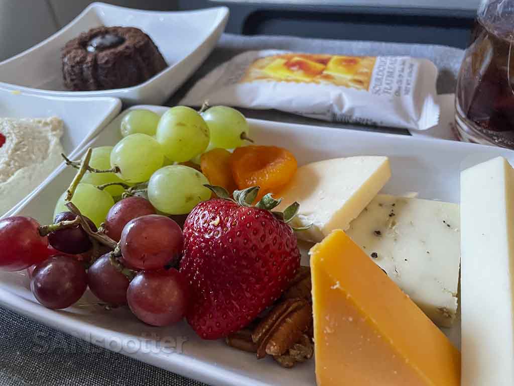 American Airlines domestic first class food