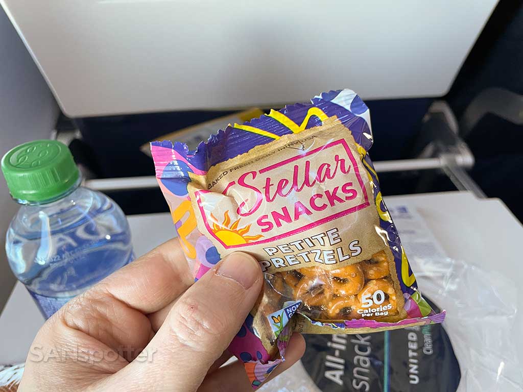 united airlines pretzels