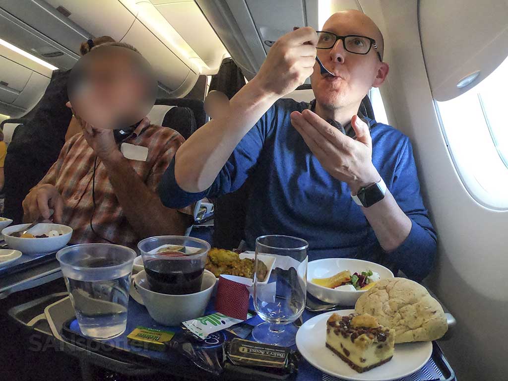 British Airways premium economy food