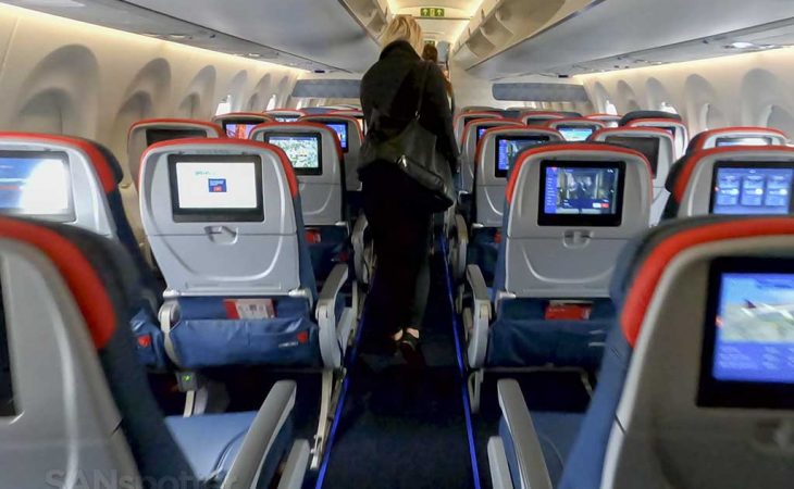 Delta A220 seat backs