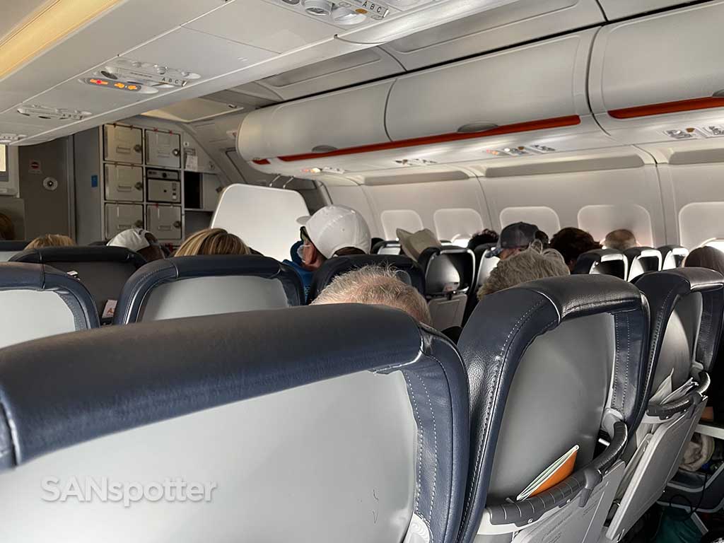 Allegiant Air A319 forward cabin