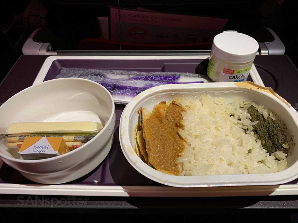 Virgin Atlantic economy class food