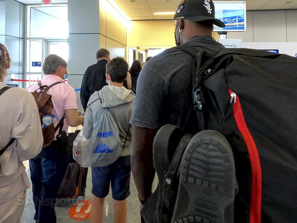 Airport boarding queue
