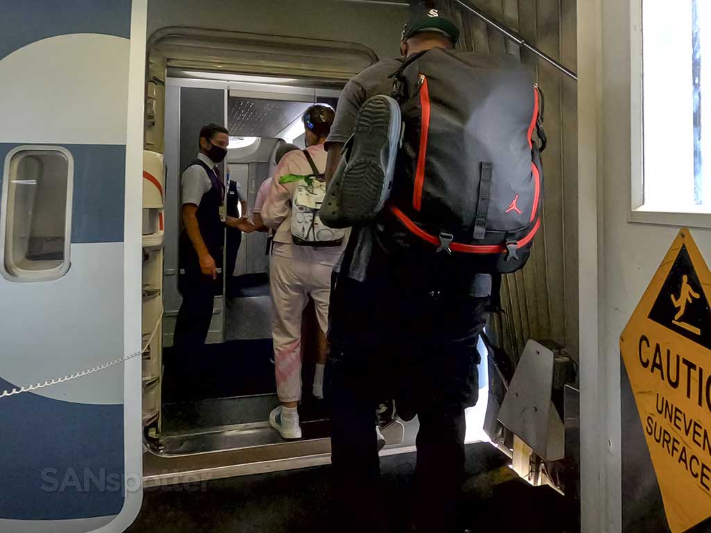 American Airlines 777-200 boarding door