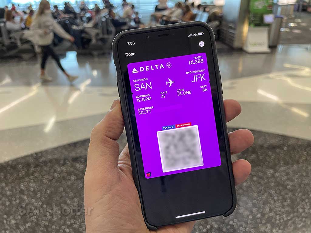 Delta one boarding pass