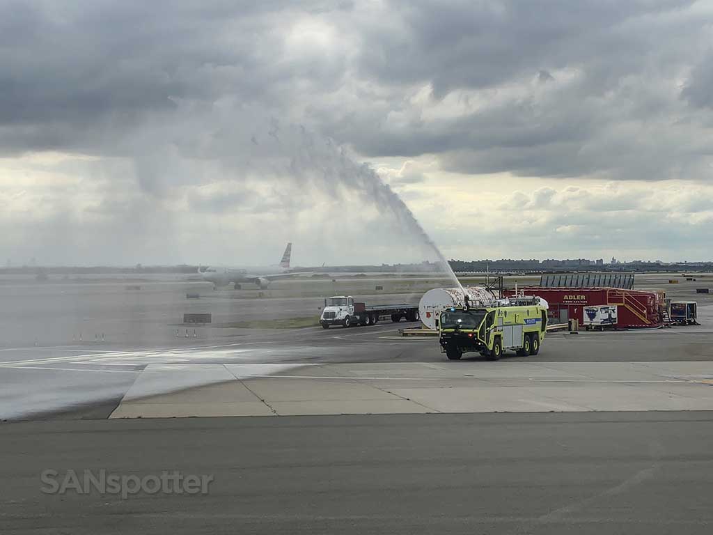 Water cannon salute JFK airport