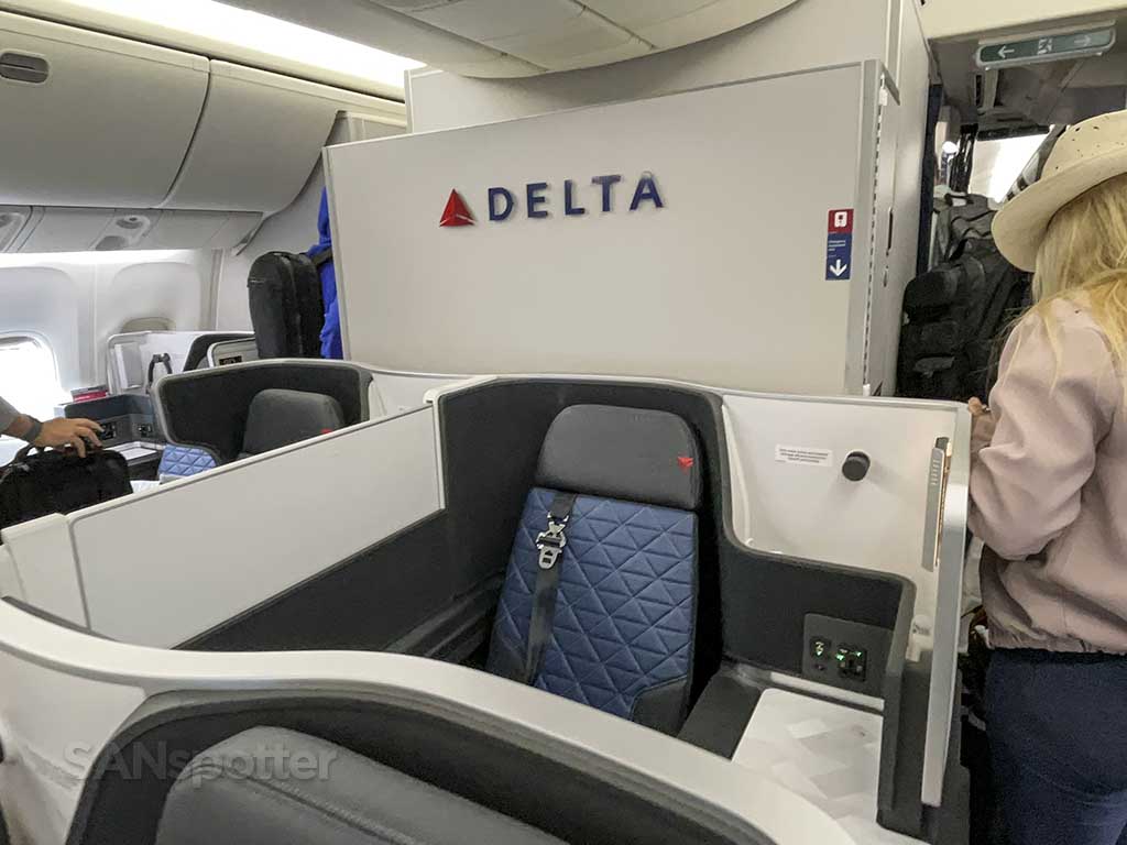 Delta one 767-400 rear bulkhead wall