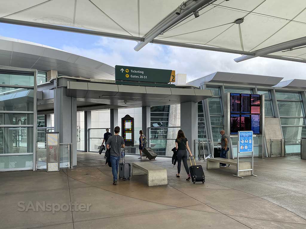 Terminal 2 main entrance San Diego airport