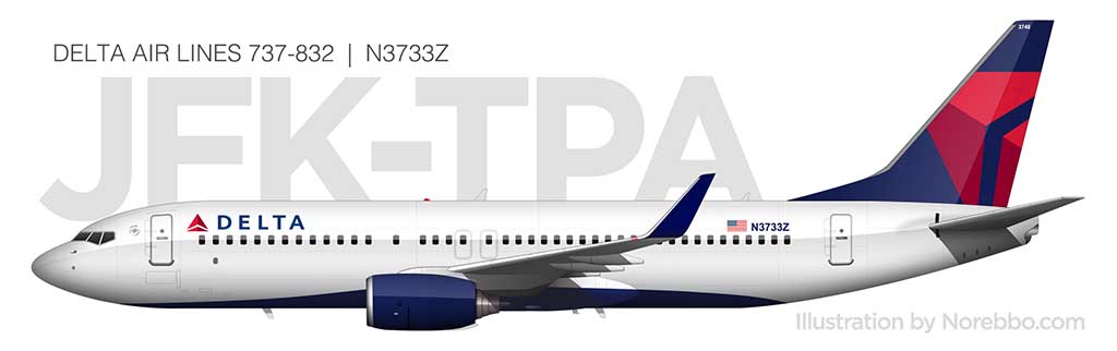 Delta 737-800 side view