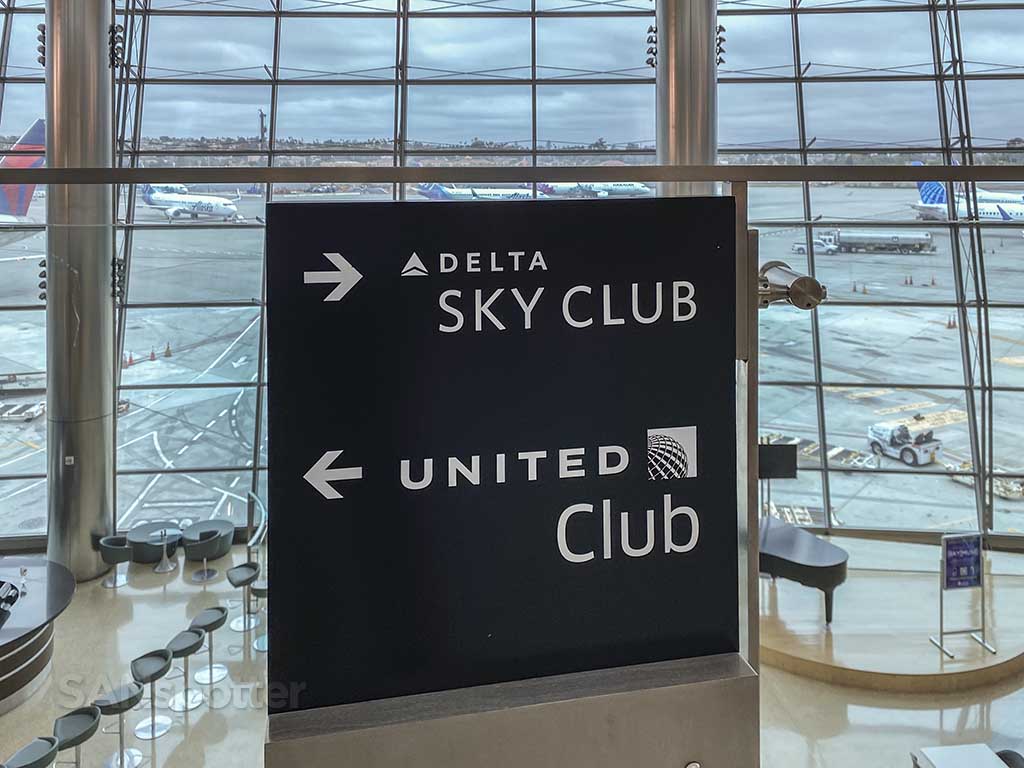 Delta Sky Club and United San Diego airport