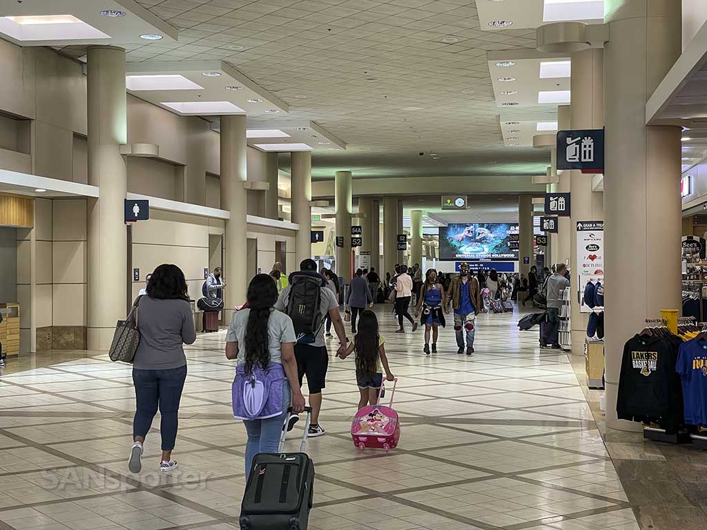 walking to gate terminal 5 LAX