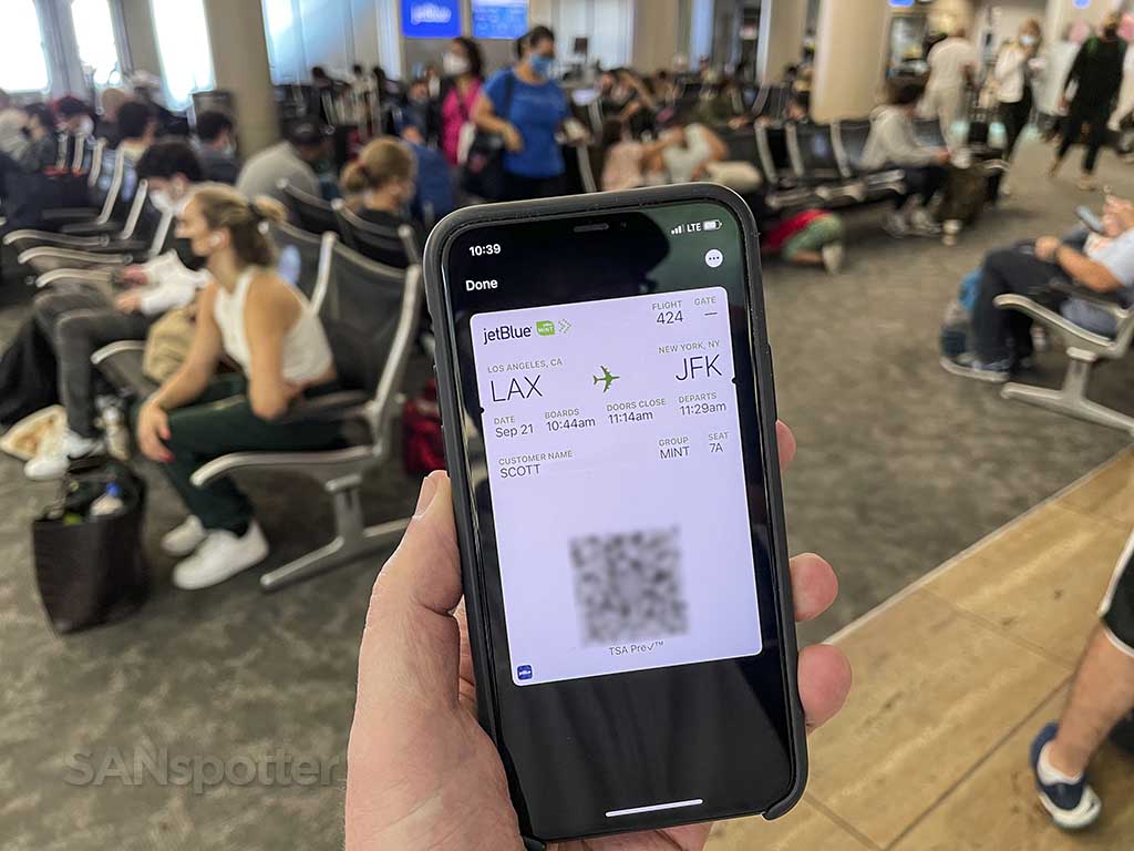 JetBlue Mint Suites mobile boarding pass