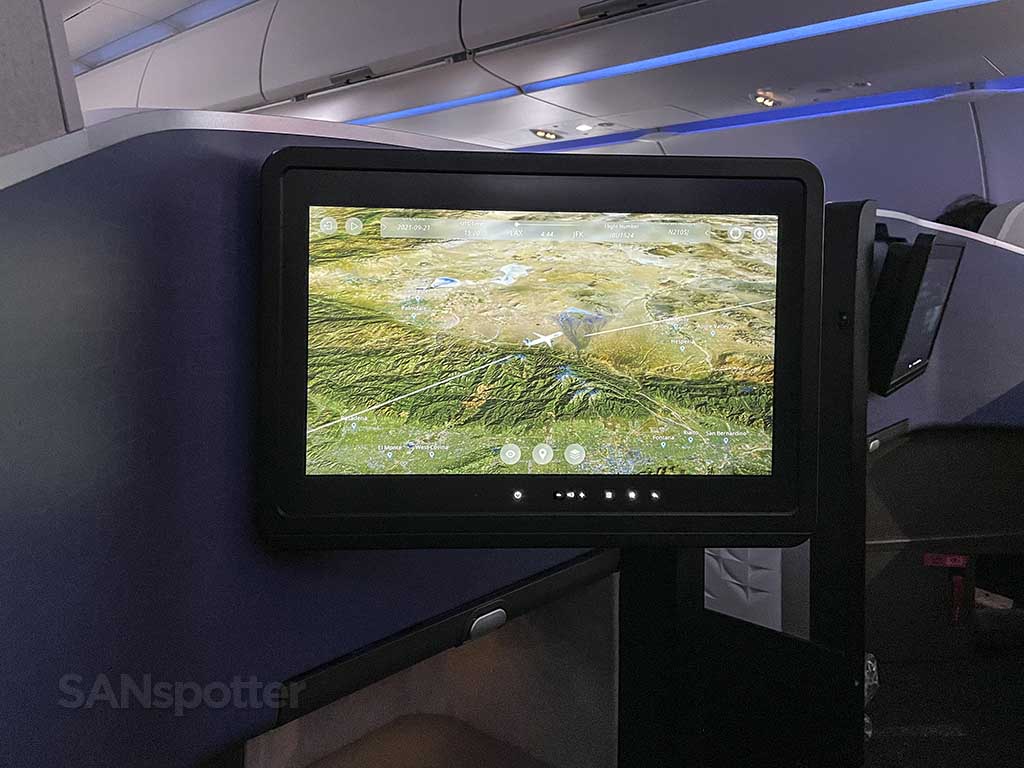 Jetblue video entertainment in flight map