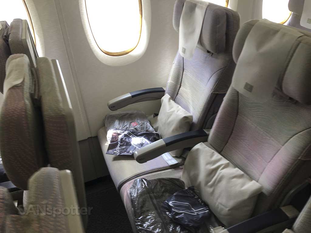 Emirates economy class seat 