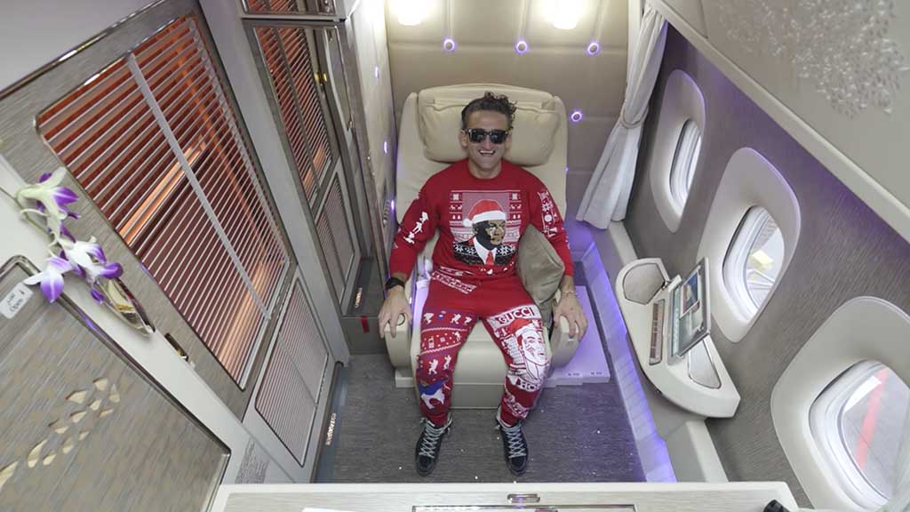 Casey Neistat's crazy video review of Emirates first class