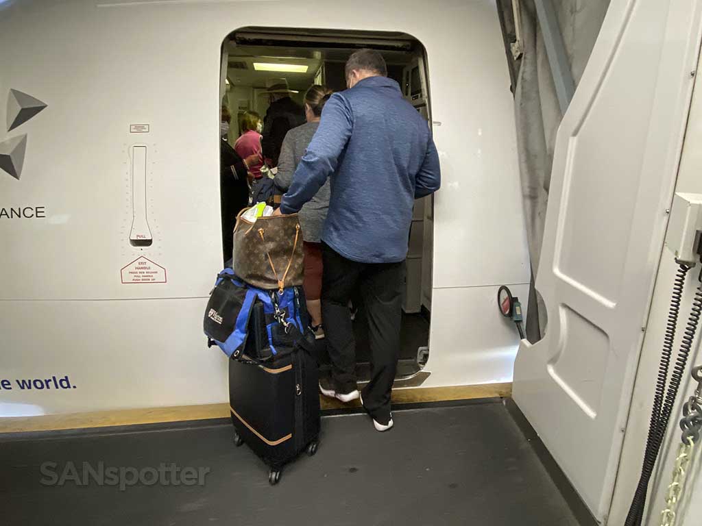 United 767-300 boarding door