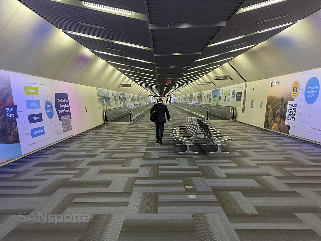 Underground walkway IAD airport 