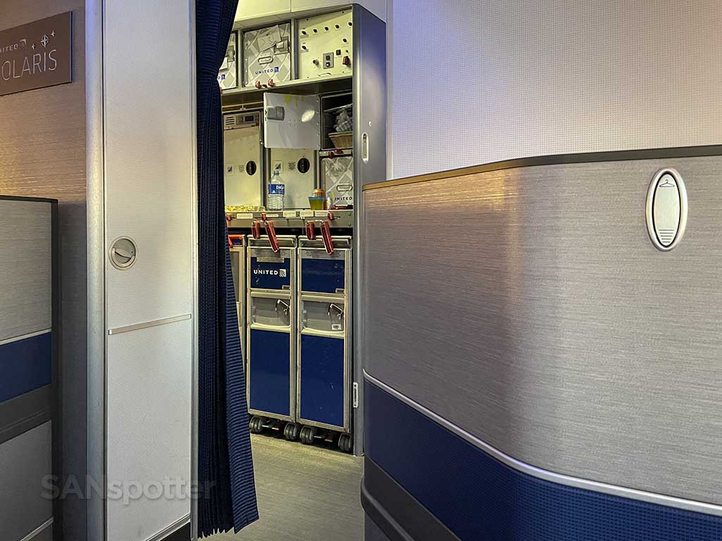 United 787-8 galley