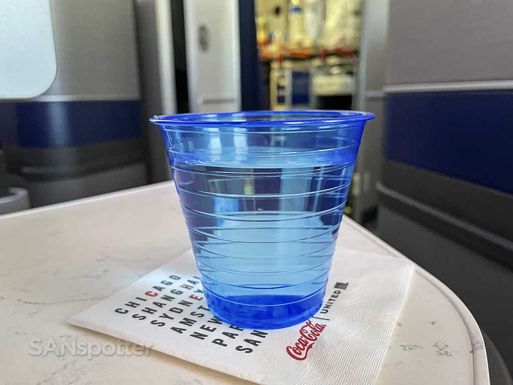 United airlines business classes drink service