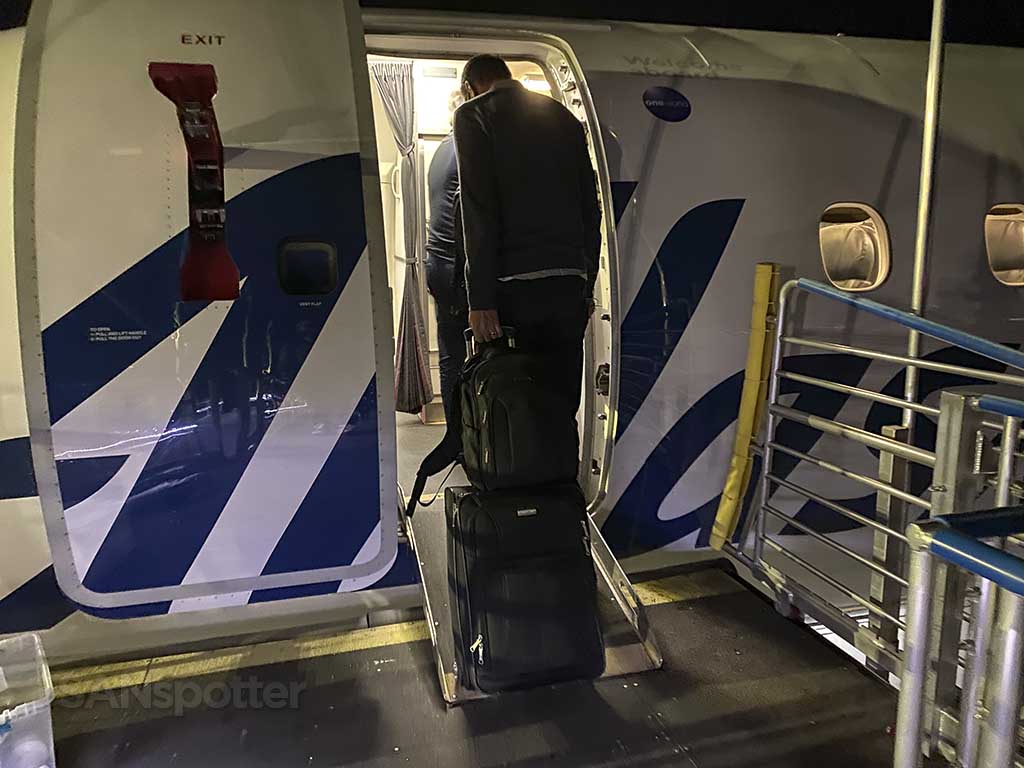 Alaska Airlines E175 boarding door