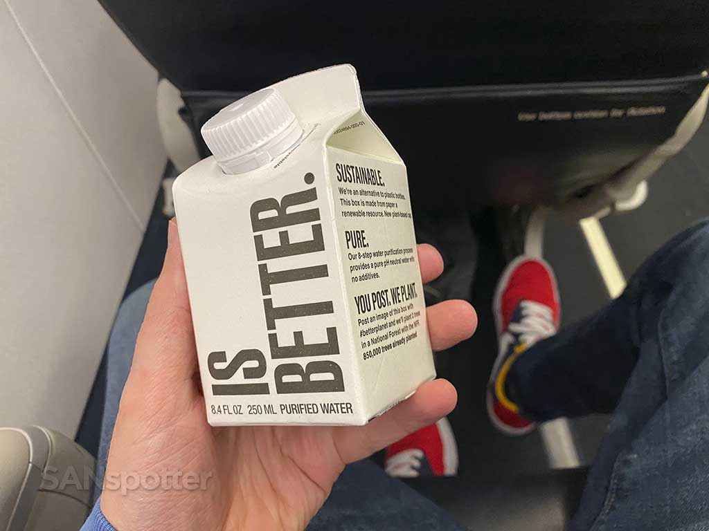 Alaska airlines boxed water