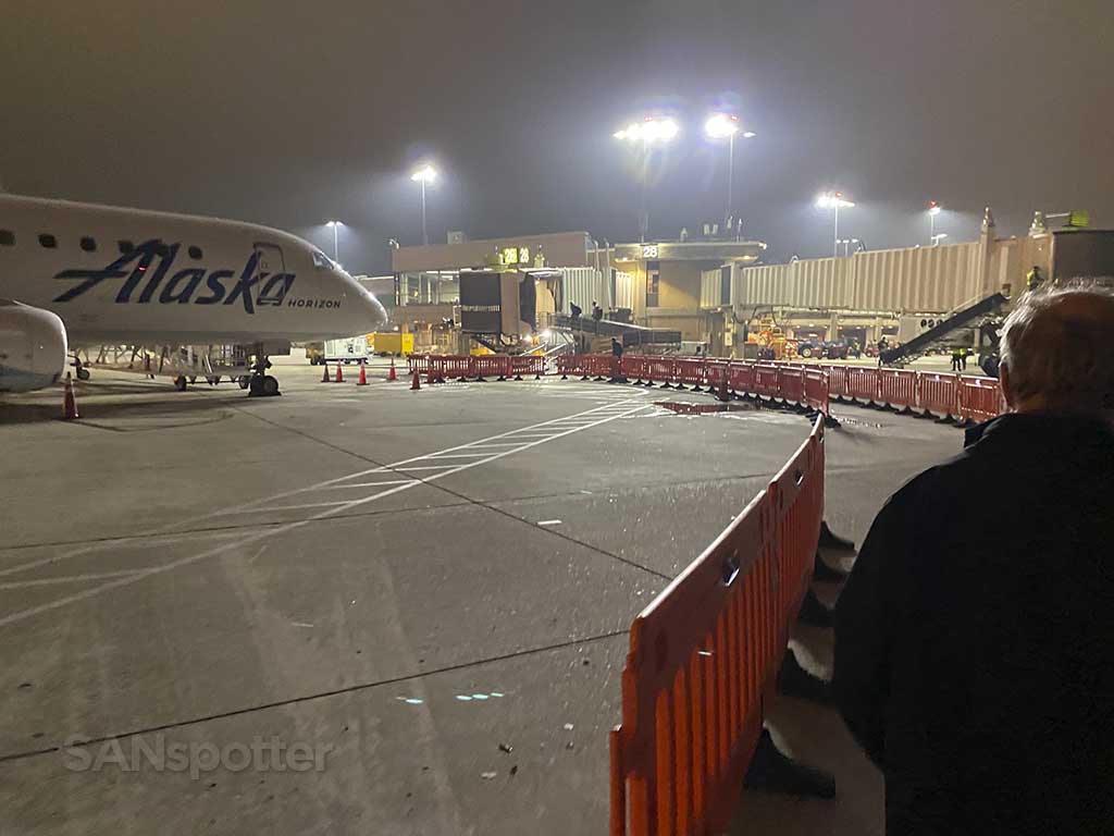 Walking into terminal 2 from ramp San Diego airport